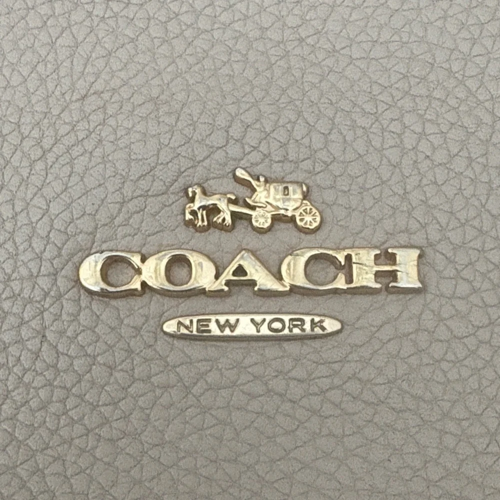 Coach Taupe Leather Shoulder Bag - Picture 6 of 10